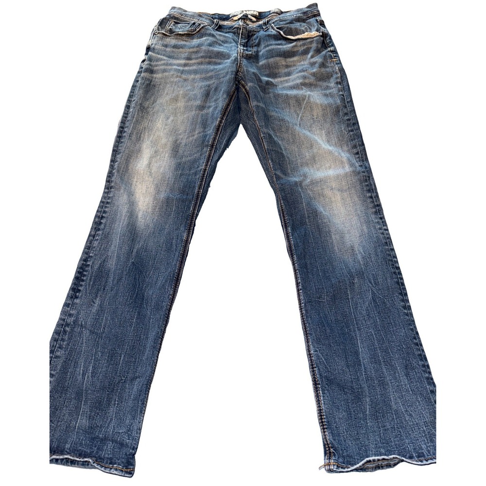 BKE Nolan Jeans Mens Size 33x33 Blue Straight Medium Wash Stretch Denim